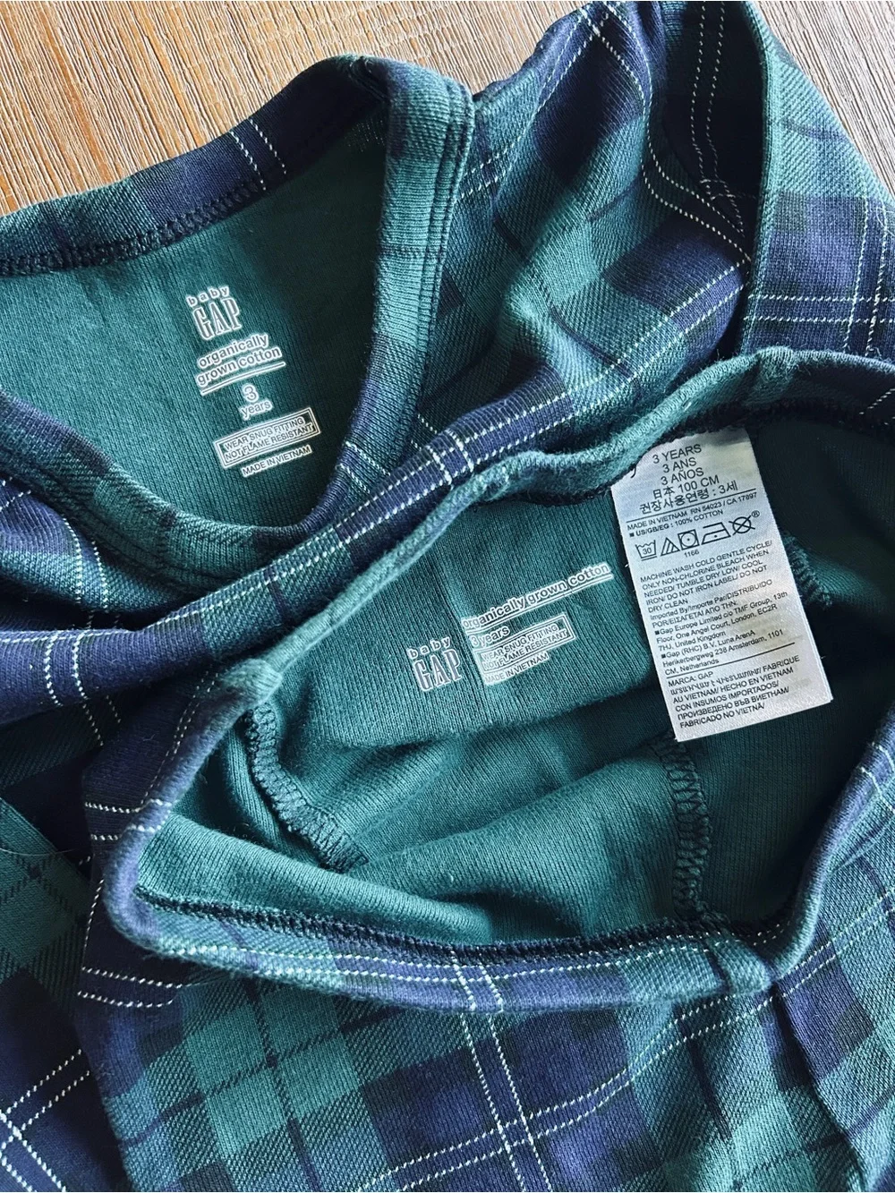 Baby Gap Tartan Plaid Pajamas, 3T. EUC